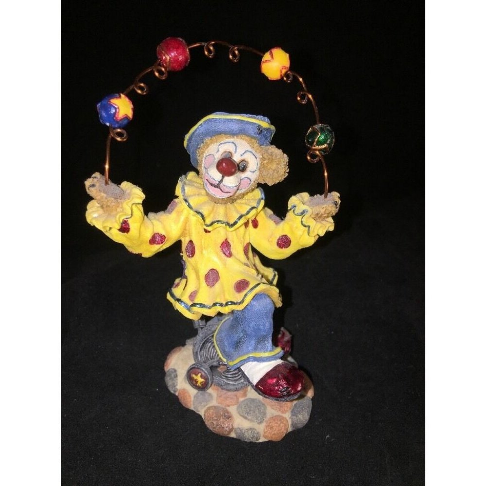 Boyds Bears Bearstone Gizmoe...Life's a Juggling Clown on Unicycle Figurine